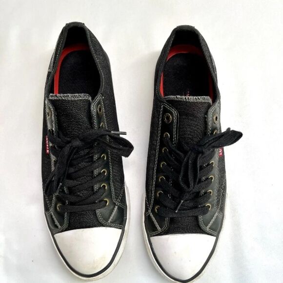 Levis Mens Stan Buck Black Denim Sneakers Size 8.5 Shoes Comfort Tech - Picture 5 of 5